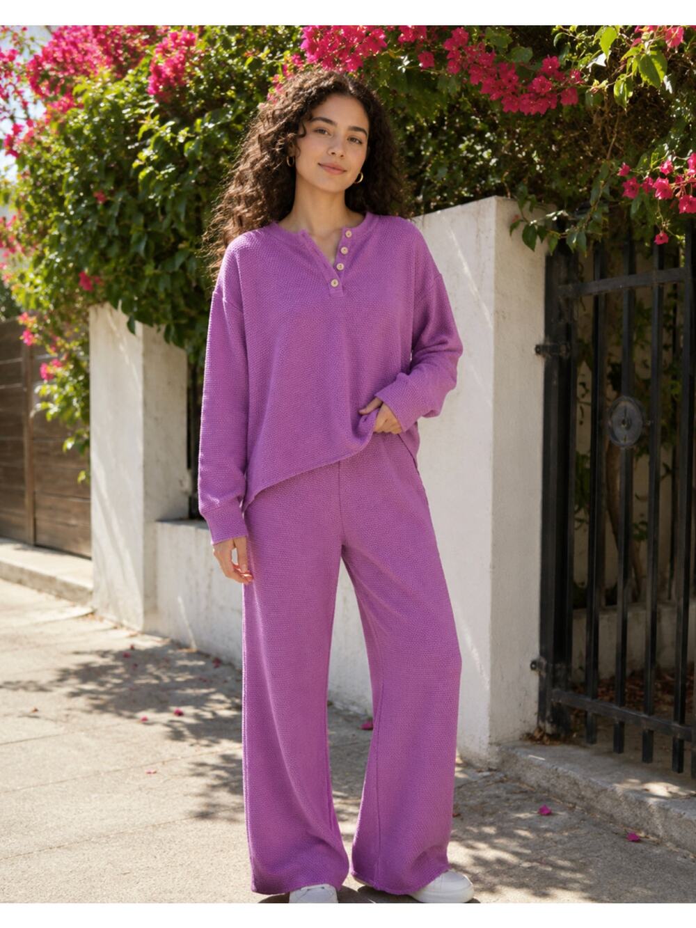 FREE PEOPLE Hailee Sweater & Pants Purple Set Size XS NWT